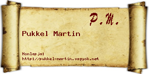 Pukkel Martin névjegykártya