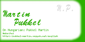 martin pukkel business card